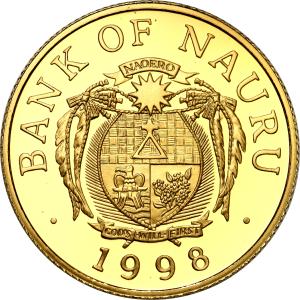 Nauru. 50 dolarów Elżbieta II 1940 - RZADKIE st.L