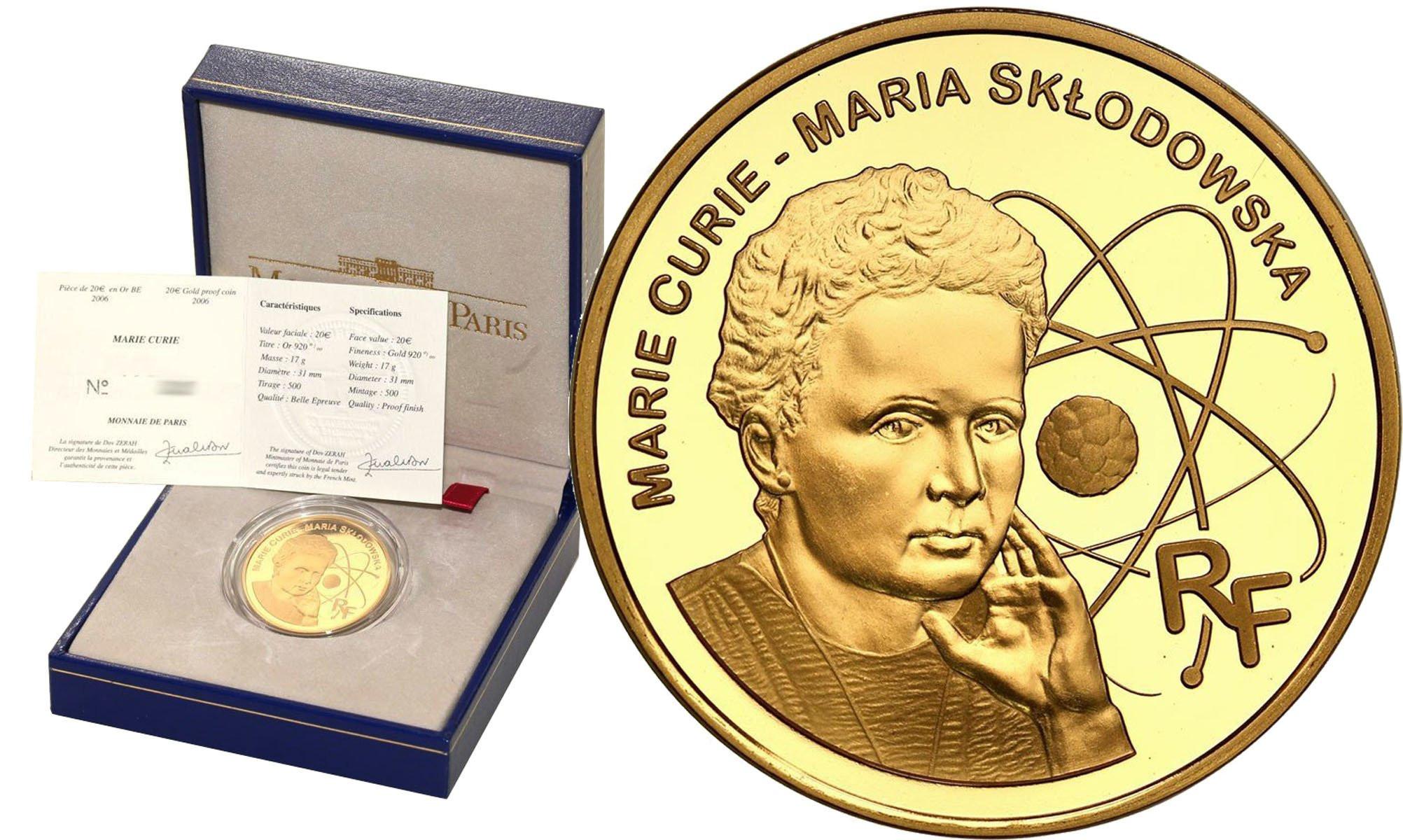 Francja 20 Euro 2006 Maria Skłodowska Curie st. L