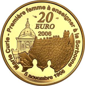 Francja 20 Euro 2006 Maria Skłodowska Curie st. L
