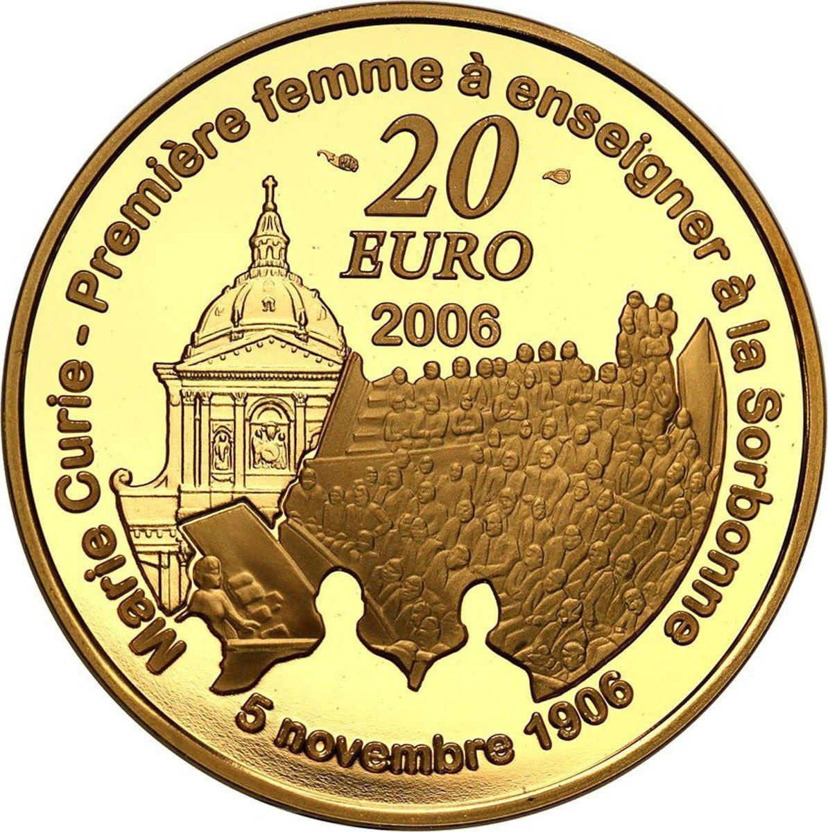 Francja 20 Euro 2006 Maria Skłodowska Curie st. L