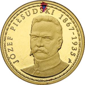 Niue. Elżbieta II. 5 dolarów 2018 Józef Piłsudski - 1/10 uncji złota