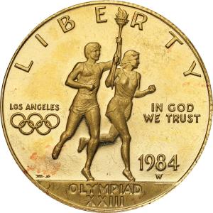 USA. 10 $ dolarów 1984 Olimpiada Los Angeles