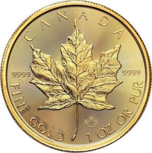 Kanada Złote 50 dolarów LIŚĆ KLONOWY uncja złota