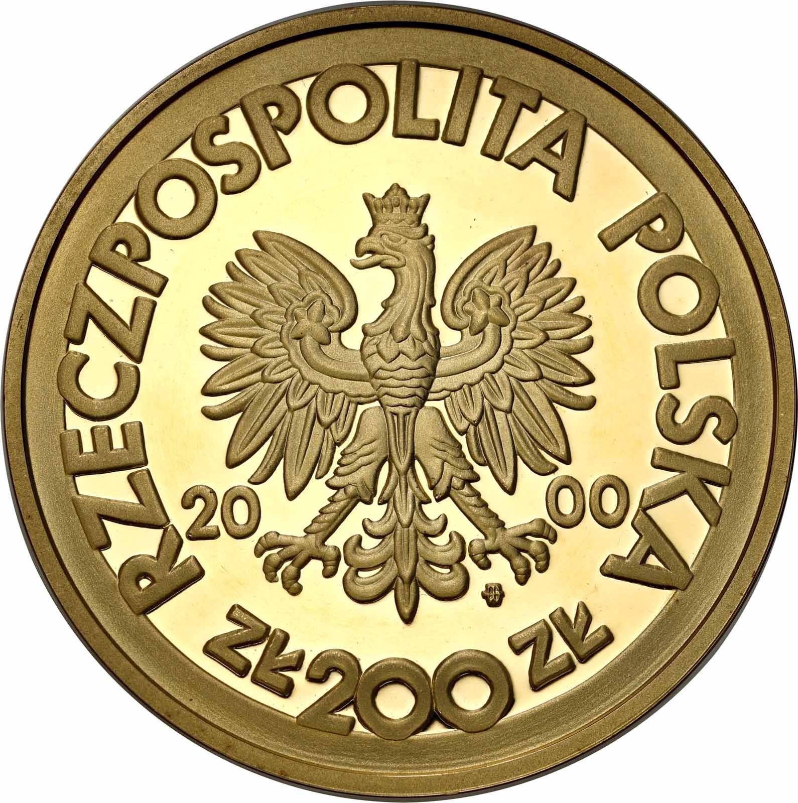 200 złotych 2000 Solidarność DUŻA - emalia - RZADKIE