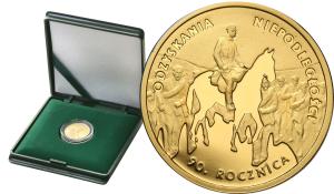 50 złotych 2008 Rocznica Odzyskania Niepodległości Piłsudski (1/10 uncji złota)