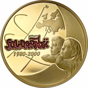 200 złotych 2000 Solidarność DUŻA - emalia - RZADKIE