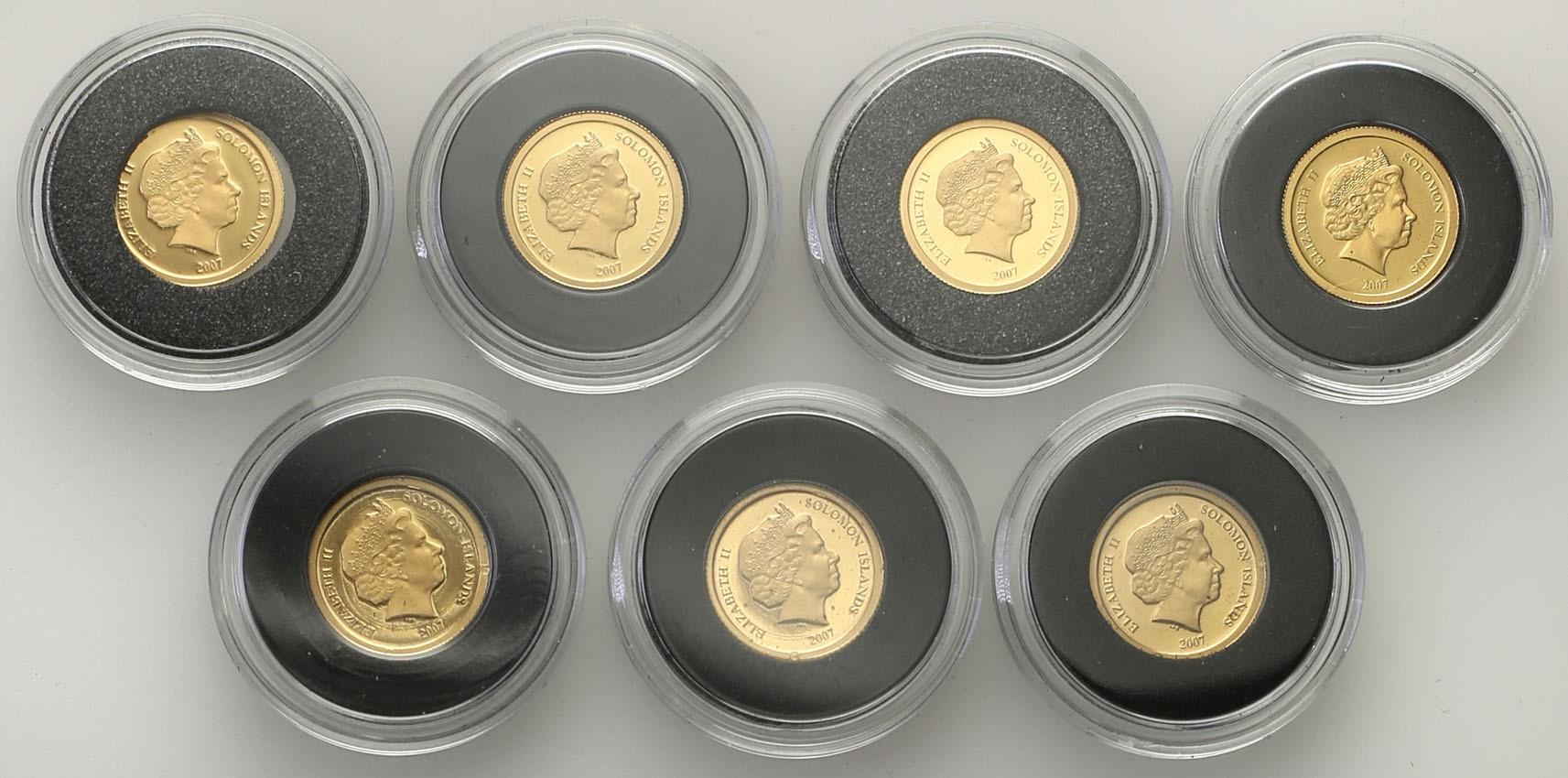 Świat najmniejsze monety złote 7 sztuk