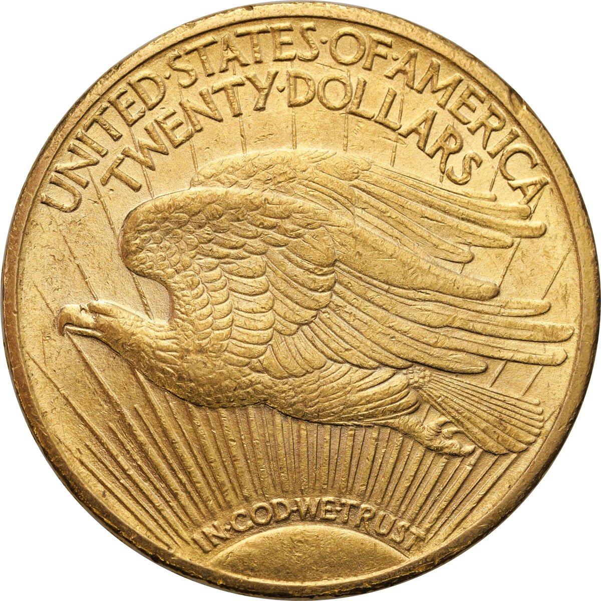 USA. Saint Gaudens 20 dolarów 1909 Filadelfia - RZADKOŚĆ