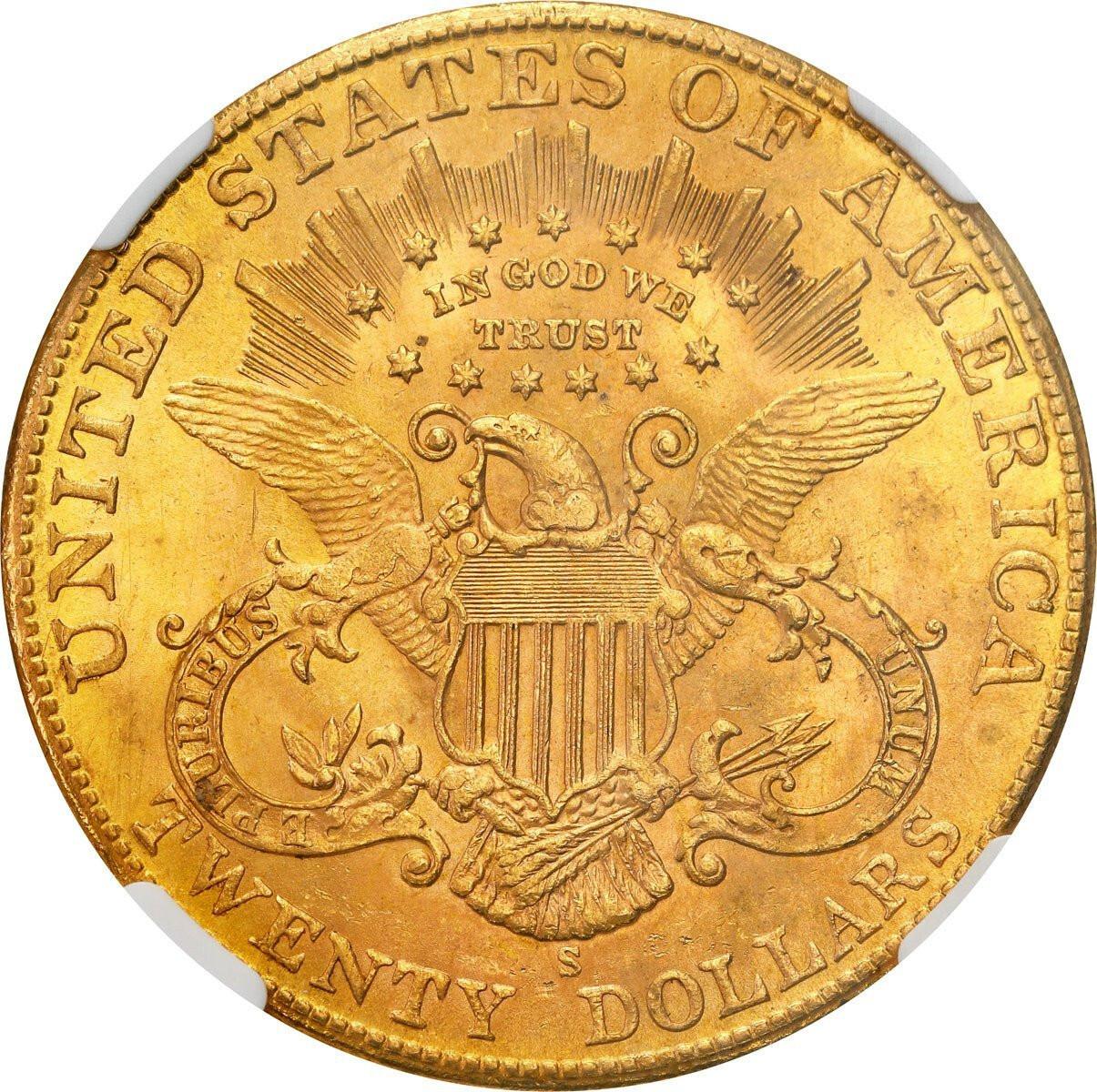 USA. 20 dolarów 1907 MINT ERROR MS63 – RZADKOŚĆ