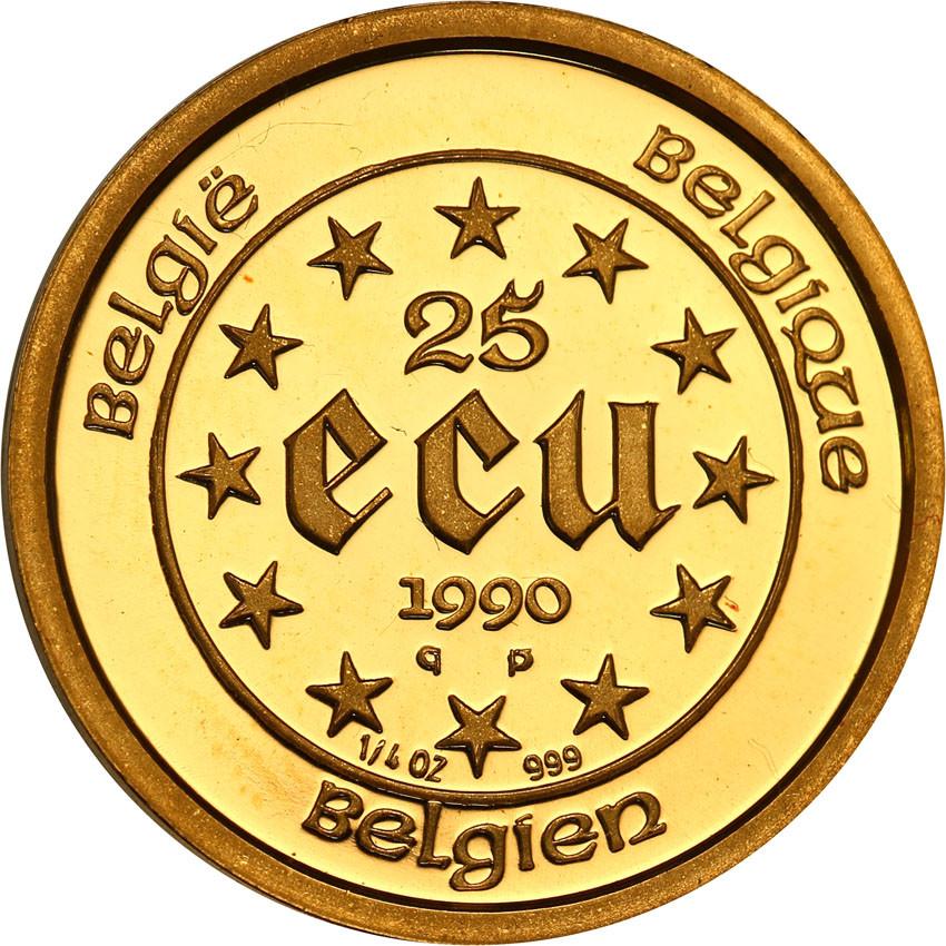 Belgia 25 Ecu 1990 (1/4 uncji złota) st.L