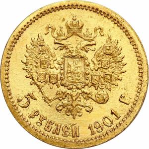 Rosja. Mikołaj II 5 rubli 1901 FZ