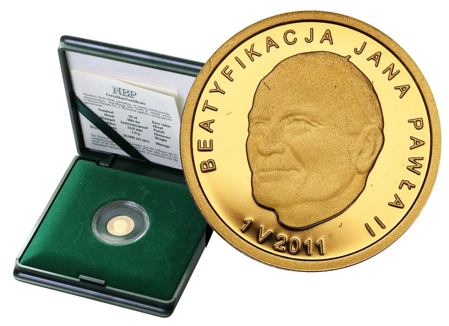 Polska 25 złotych 2011 Beatyfikacja Jana Pawła