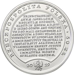 50 złotych 2019 Skarby Stanisława Augusta - Stefan Batory st.L