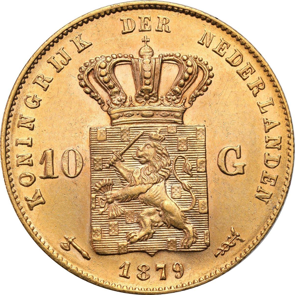 Holandia. Wilhelm III (1849–1890) 10 guldenów 1879