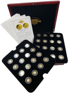 Kolekcja - Najmniejsze złote monety świata - 32 monety - ZŁOTO