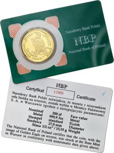 Polska. Złote 200 złotych 1996 Orzeł Bielik - 1/2 uncji złota