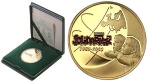 200 złotych 2000 Solidarność DUŻA - emalia - RZADKIE