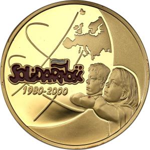 200 złotych 2000 Solidarność DUŻA - emalia - RZADKIE