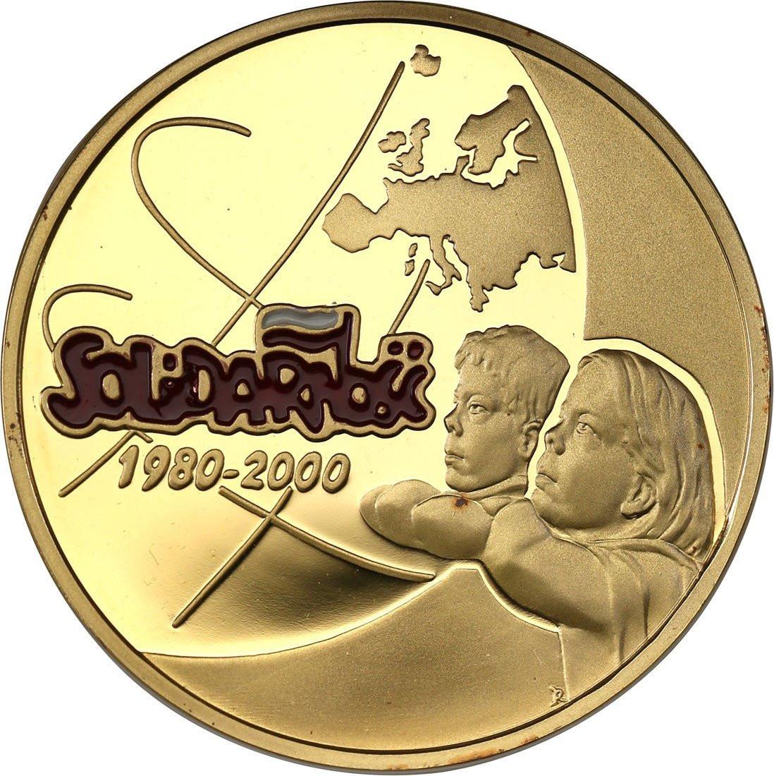 200 złotych 2000 Solidarność DUŻA - emalia - RZADKIE
