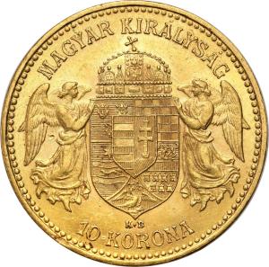 Węgry Franciszek Józef I 10 Koron 1898 KB