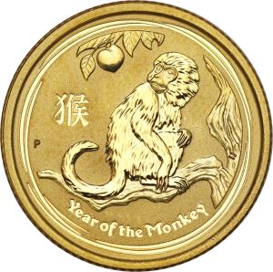 Australia. 15 dolarów 2016 rok MAŁPY - 1/10 uncji złota