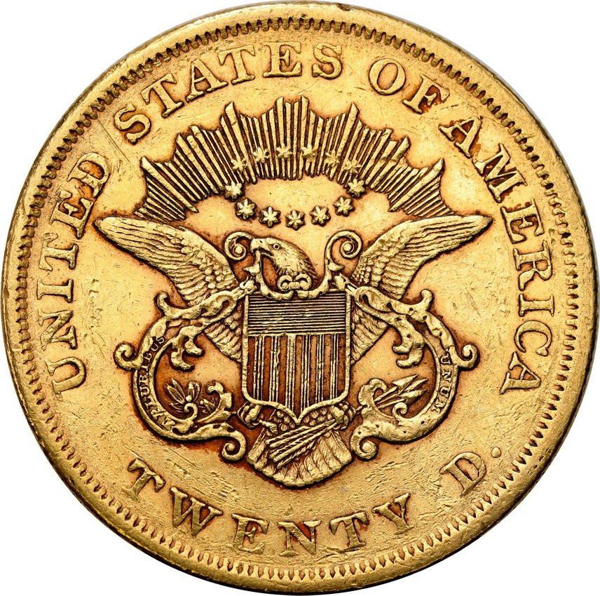 USA. 20 dolarów Liberty 1861 Filadelfia
