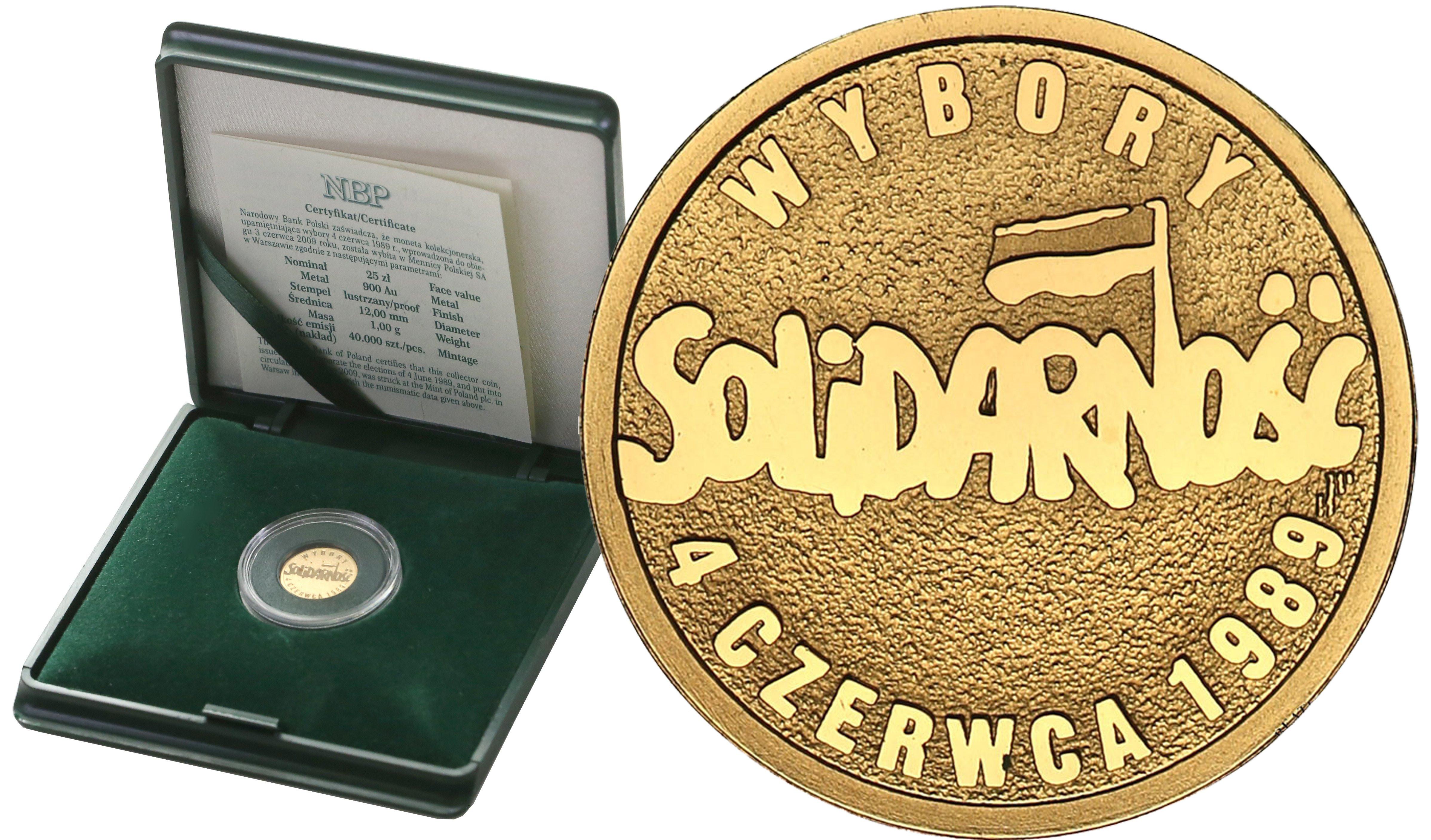 Polska. 25 złotych 2009 Wybory 4 czerwca 1989 Solidarność