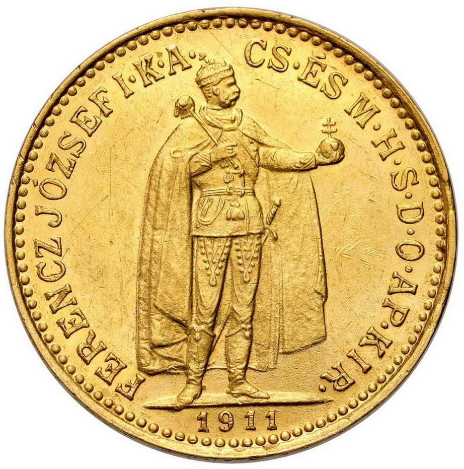 Węgry. Franciszek Józef 10 koron 1911 KB - PIĘKNE