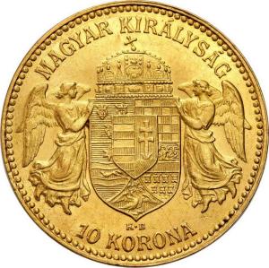 Węgry. Franciszek Józef 10 koron 1911 KB - PIĘKNE
