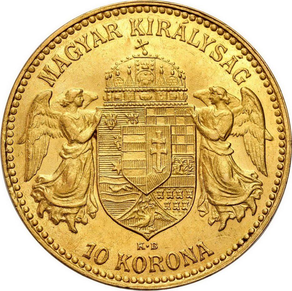 Węgry. Franciszek Józef 10 koron 1911 KB - PIĘKNE