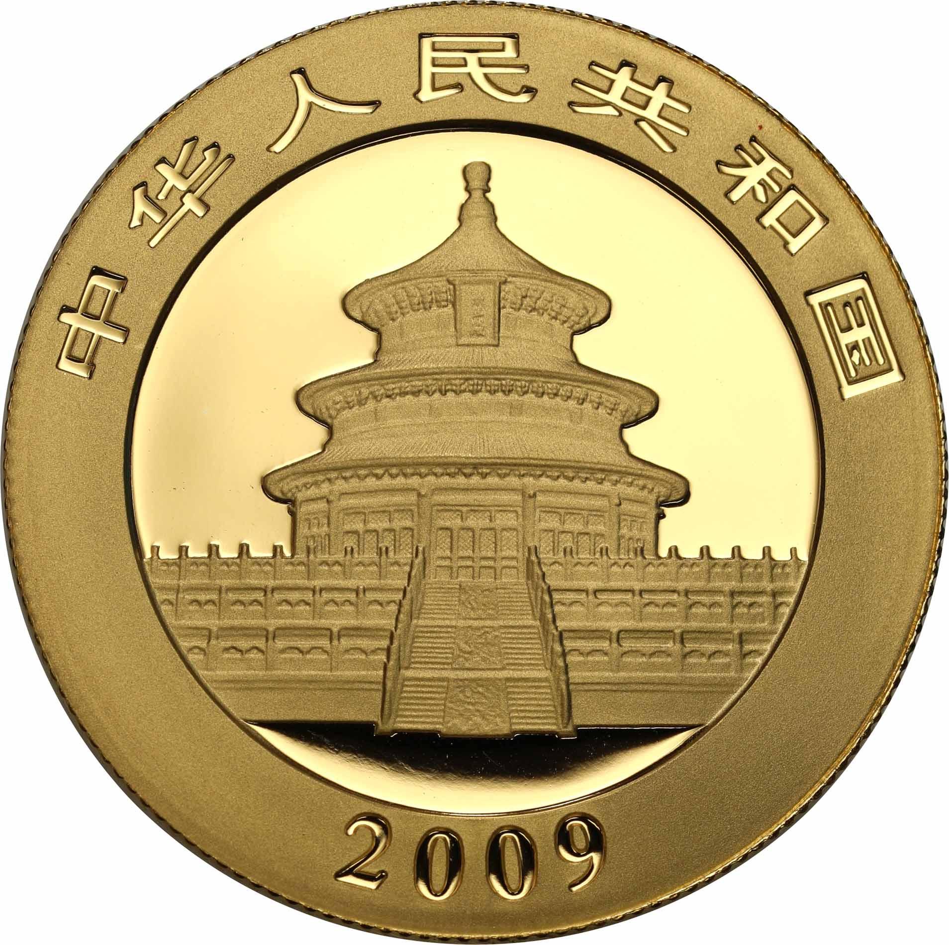 Chiny 200 Yuan (juanów) 2009 Panda Wielka 1/2 uncji złota