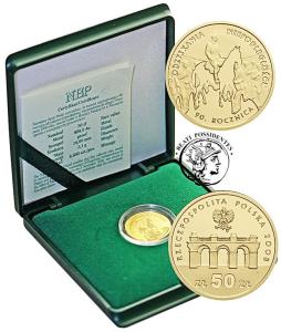 50 złotych 2008 Rocznica Odzyskania Niepodległości Piłsudski (1/10 uncji złota) 