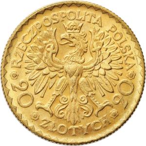 II RP. 20 złotych 1925 Bolesław Chrobry ORYGINALNE PUDEŁKO - RZADKIE