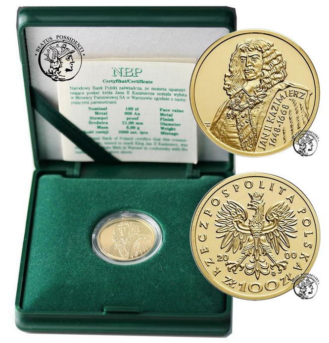 Polska III RP 100 złotych 2000 Jan II Kazimierz st.L