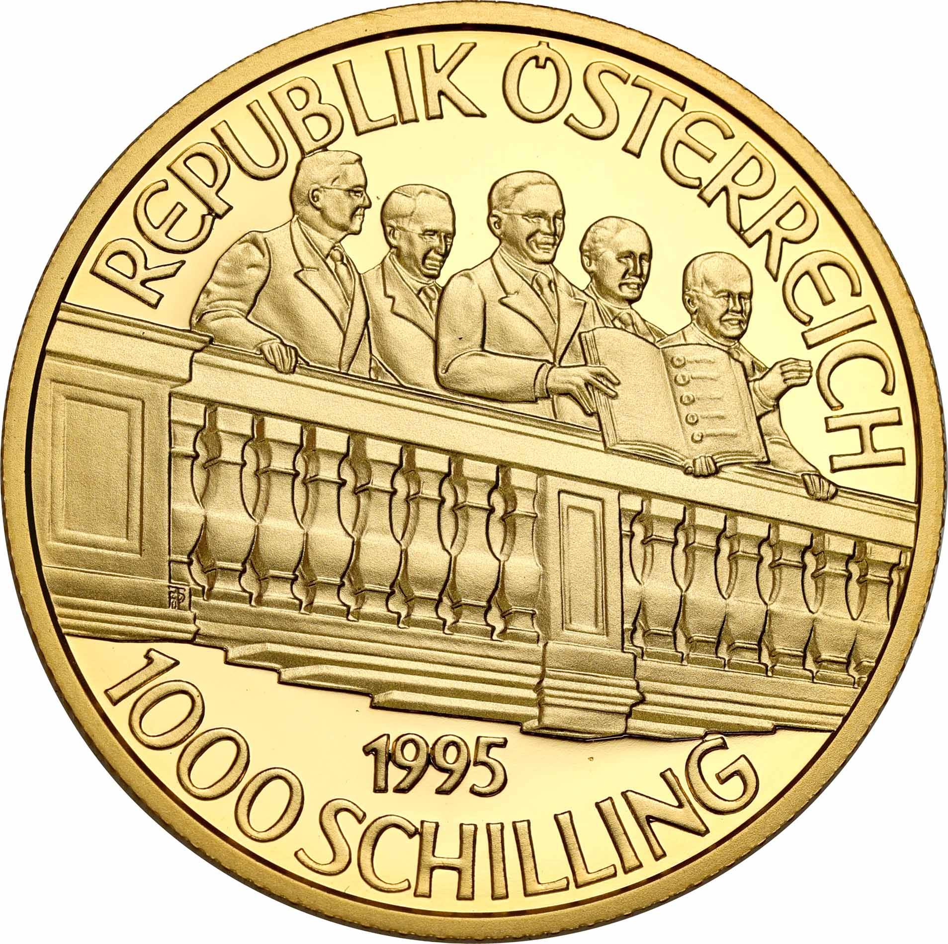 Austria. 1000 schilling (szylingów) 1995 - 50 lat II Republiki