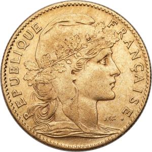 Francja 10 franków 1905 Kogut