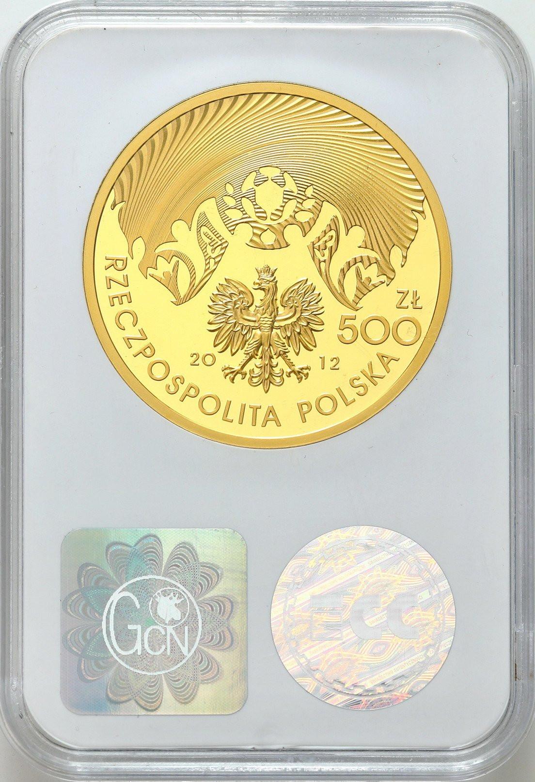500 złotych 2012 UEFA EURO Piłka Nożna GCN PR70 - 2 uncje złota