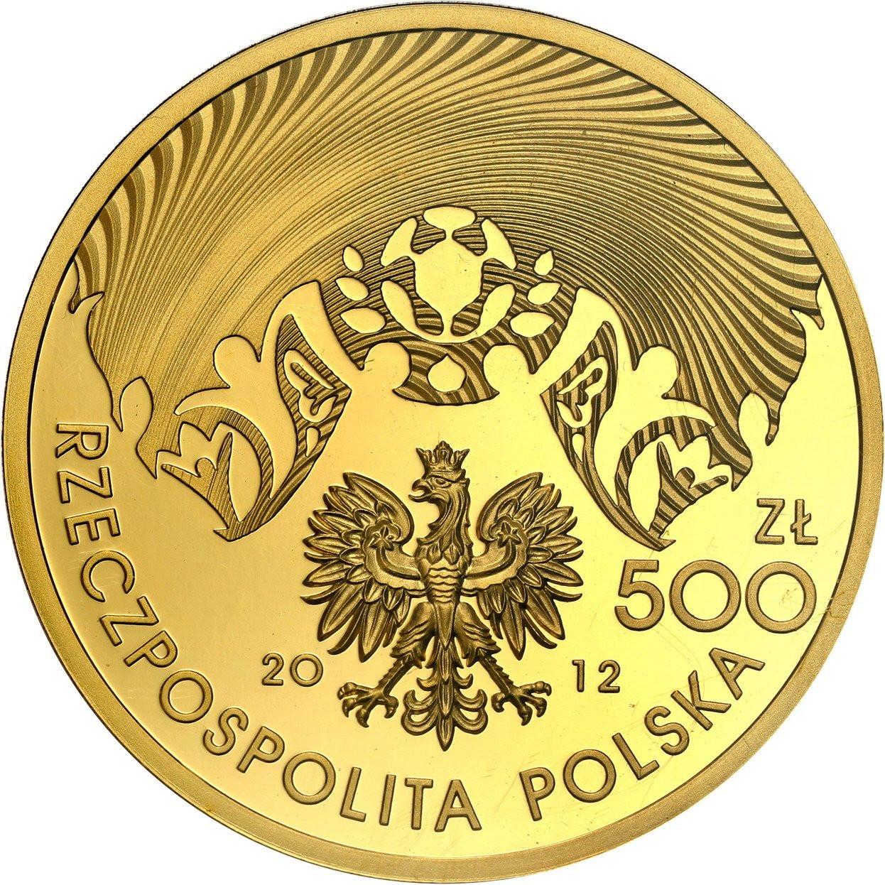 500 złotych 2012 UEFA EURO Piłka Nożna GCN PR70 - 2 uncje złota