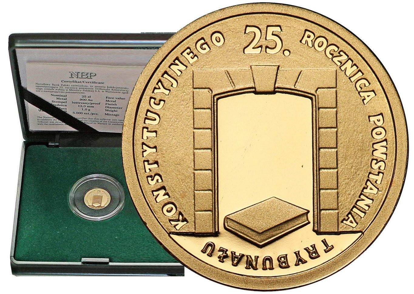 Polska. 25 złotych 2010 Trybunał Konstytucyjny - ZŁOTO