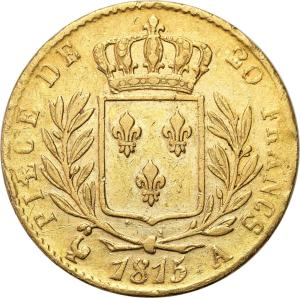 Francja. Ludwik XVIII 20 franków 1815 A, Paryż