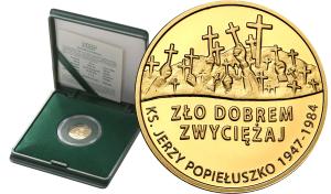 Polska. 37 złotych 2009 ks. Jerzy Popiełuszko - ZŁOTO