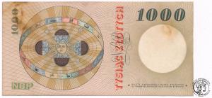 Banknot 1000 złotych 1965 Kopernik seria B st.2+