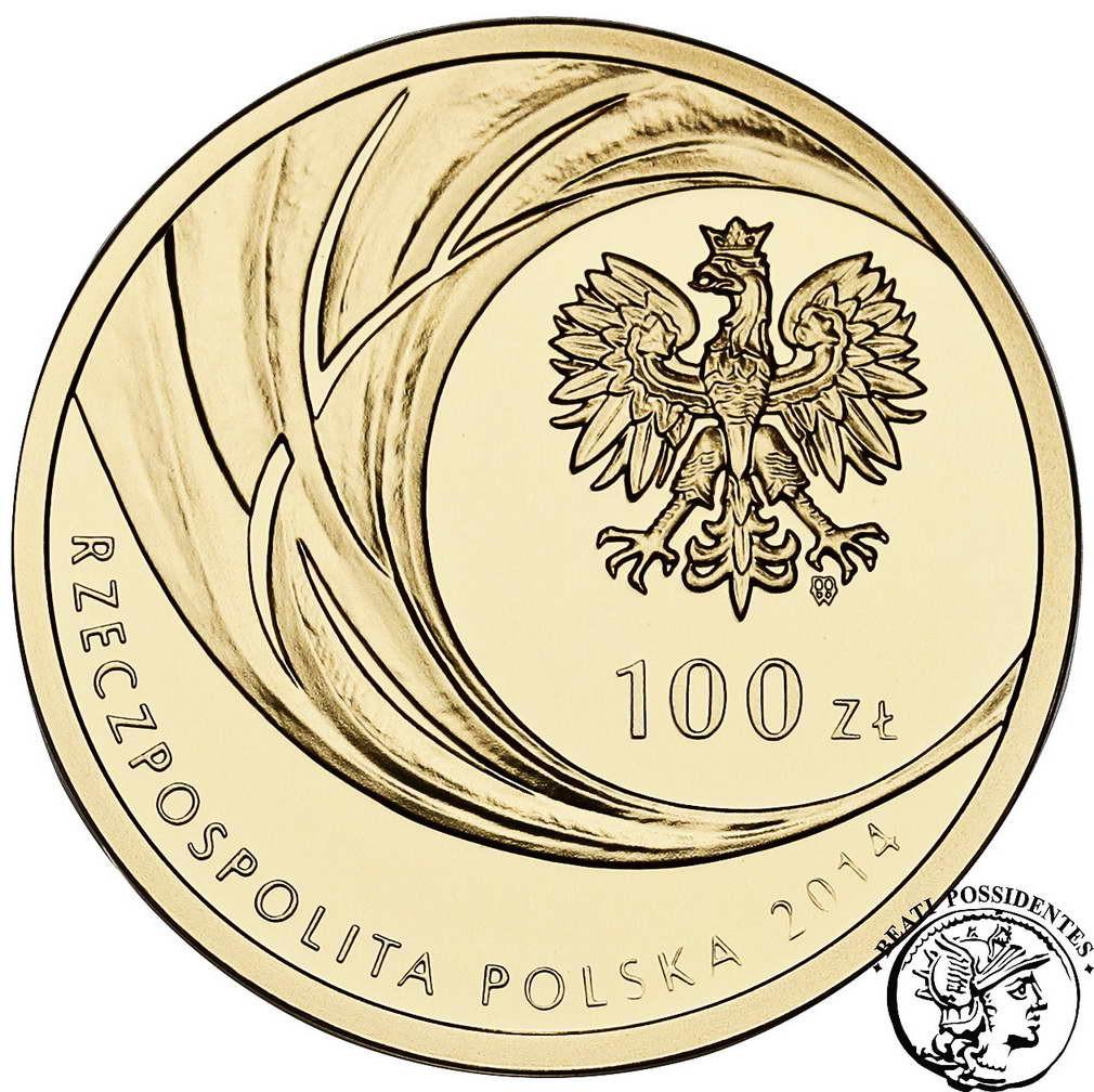 III RP 100 złotych 2014 Kanonizacja Jana Pawła II st. L