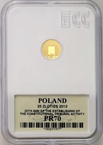 25 złotych 2010 Trybunał Konstytucyjny Grading PR70
