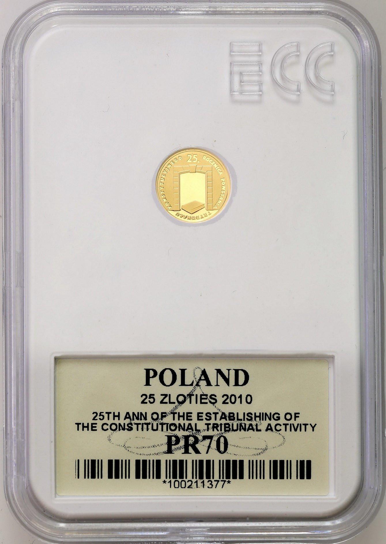 25 złotych 2010 Trybunał Konstytucyjny Grading PR70