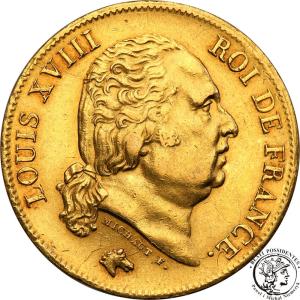 Francja Ludwik XVIII 40 franków 1818 W st.2-