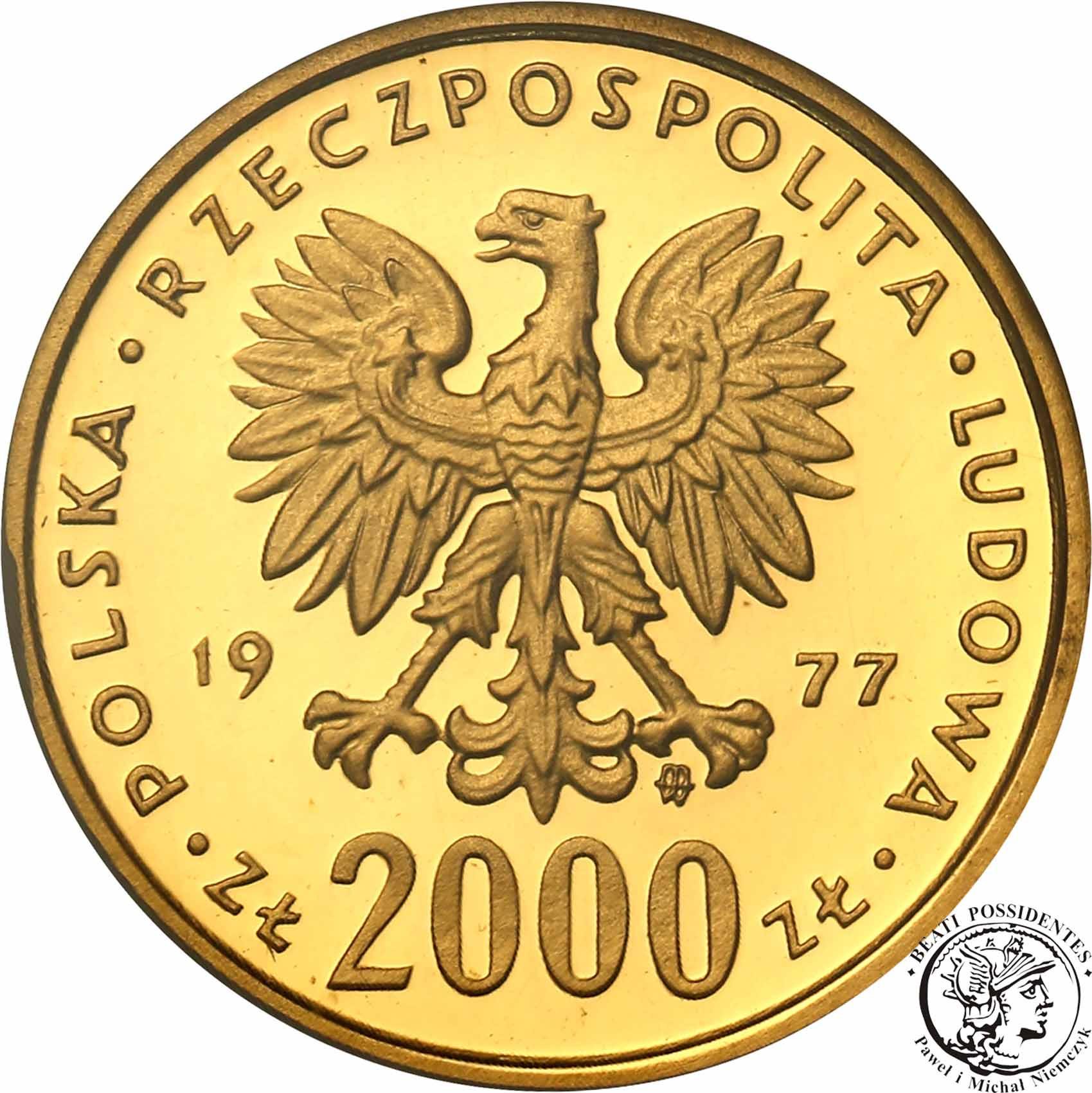 Polska 2000 złotych 1977 Chopin PR70