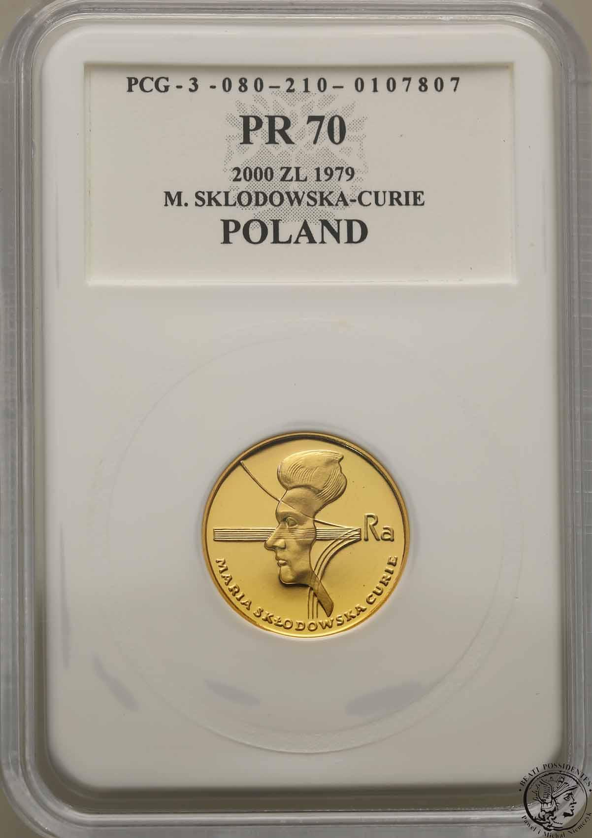 Polska PRL 2000 złotych 1979 Skłodowska PR70