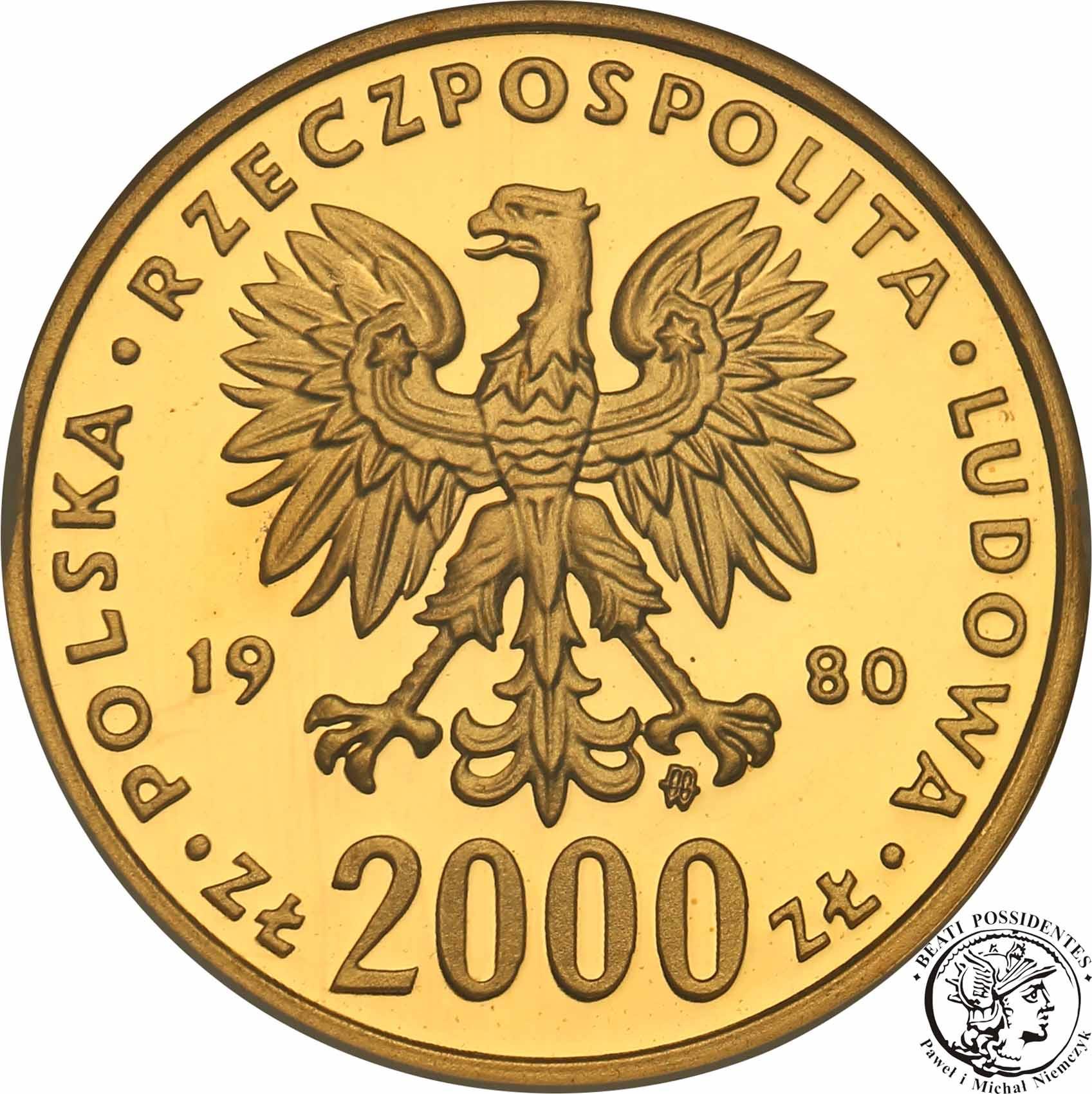 2000 złotych 1980 Lake Placid PR70