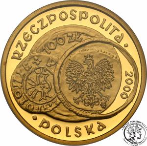 100 złotych 2000 1000-lecie Zjazdu w Gnieźnie tzw. małe Gniezno PR70